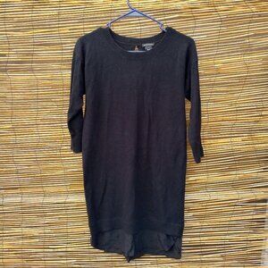 Club Monaco Black Knit Sweater Dress / Tunic with Peekaboo Back - Women's - XS